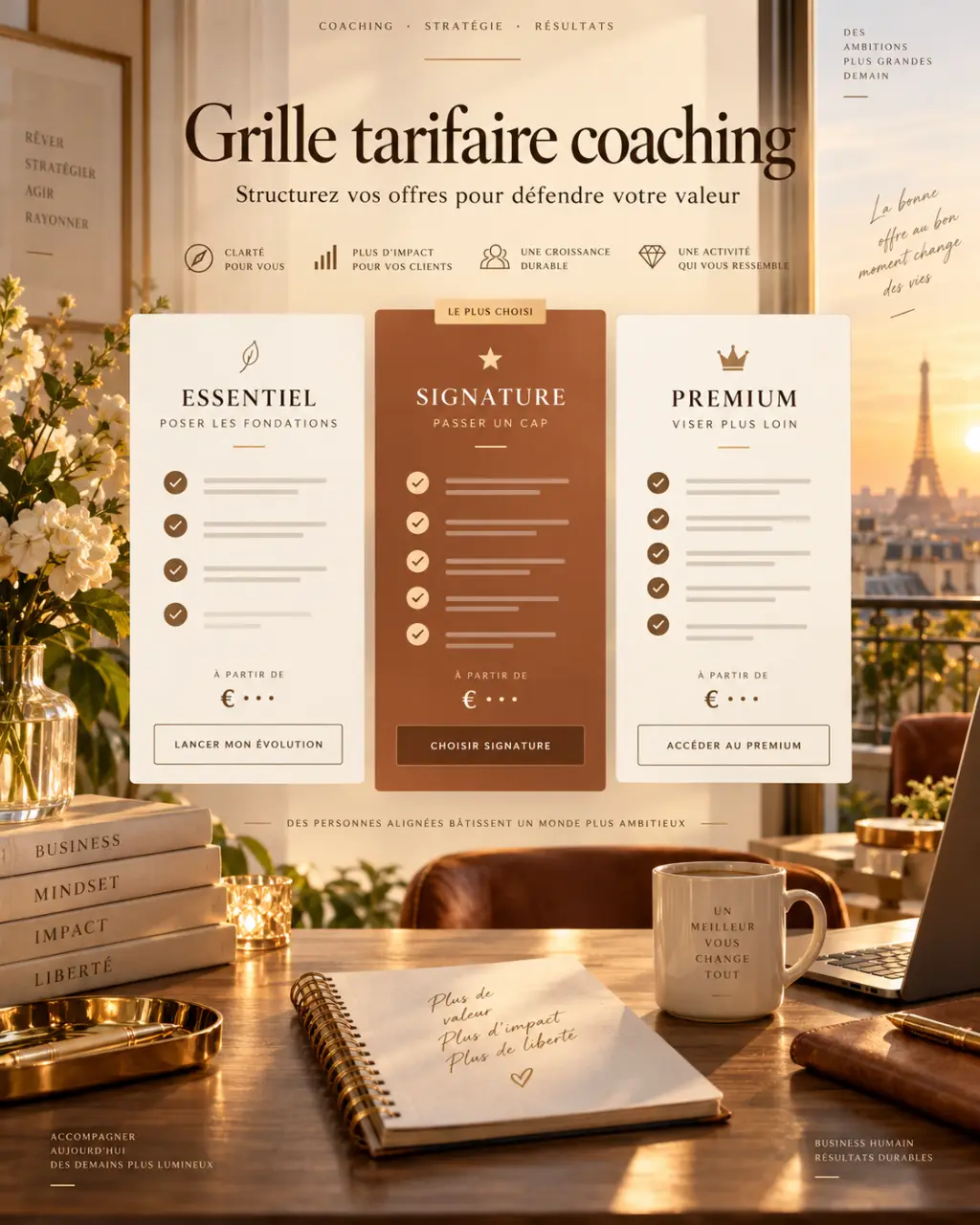 Grille tarifaire coaching : structurez vos offres pour défendre votre valeur